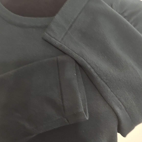 Calvin Klein Dark Green Puff Sleeve Sweater Dress - Picture 5 of 9